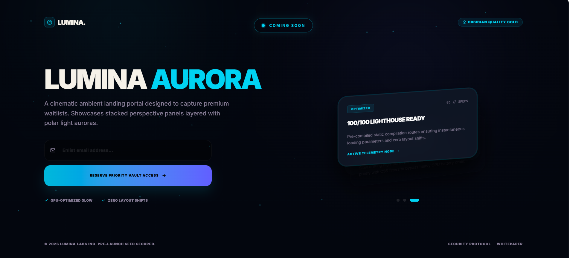 Lumina Aurora Waitlist Splash